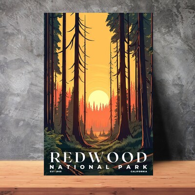 Redwood National and State Parks Poster, Travel Art, Office Poster, Home Decor | S3 - image3